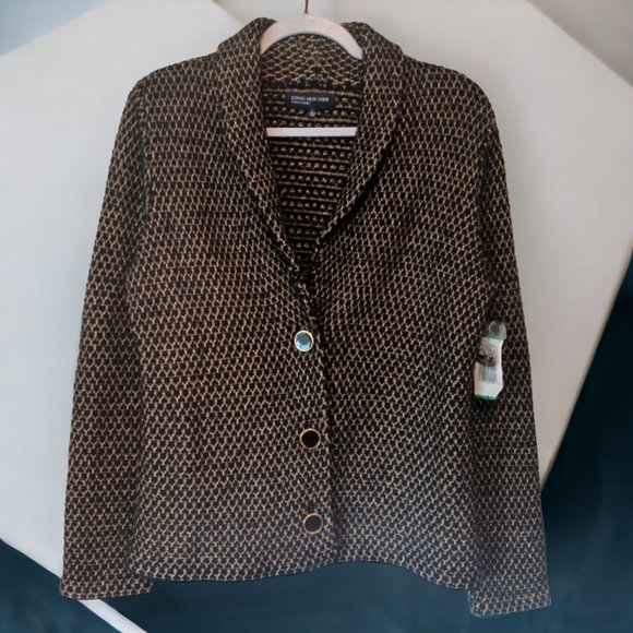 Jones New York Jackets & Blazers - Jones New York Merino Wool Knit Blazer Jacket